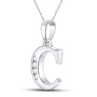 10kt White Gold Diamond Initial & Letter Pendant: A Shimmering Symbol of Elegance and Individuality - Splendid Jewellery