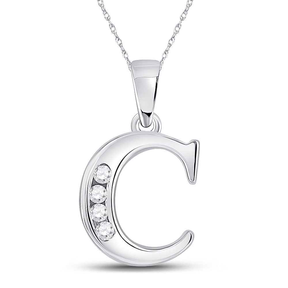 10kt White Gold Diamond Initial & Letter Pendant: A Shimmering Symbol of Elegance and Individuality - Splendid Jewellery