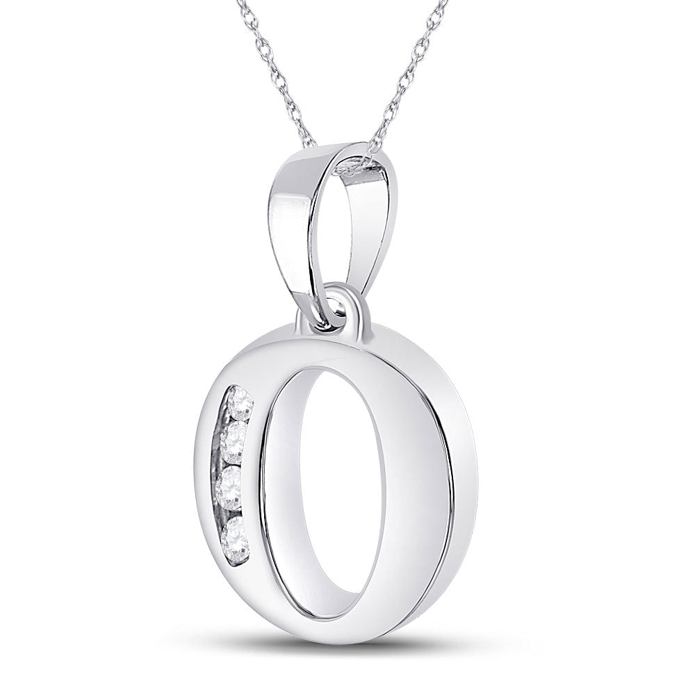 10kt White Gold Diamond Initial & Letter Pendant - Personalized Elegance - Splendid Jewellery
