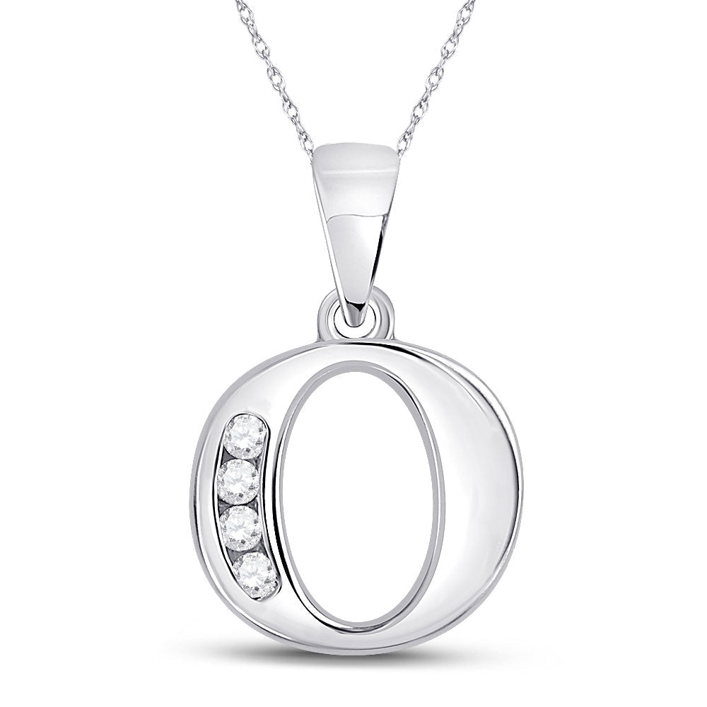10kt White Gold Diamond Initial & Letter Pendant - Personalized Elegance - Splendid Jewellery