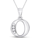 10kt White Gold Diamond Initial & Letter Pendant - Personalized Elegance - Splendid Jewellery