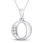 10kt White Gold Diamond Initial & Letter Pendant - Personalized Elegance - Splendid Jewellery