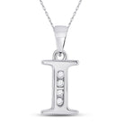 10kt White Gold Diamond Initial Pendant | Personalized Letter Pendant with Sparkling Diamonds | Splendid Jewellery - Splendid Jewellery