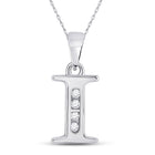 10kt White Gold Diamond Initial Pendant | Personalized Letter Pendant with Sparkling Diamonds | Splendid Jewellery - Splendid Jewellery