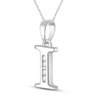 10kt White Gold Diamond Initial Pendant | Personalized Letter Pendant with Sparkling Diamonds | Splendid Jewellery - Splendid Jewellery
