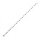 10kt White Gold Diamond Rose - tone Rope Bracelet - Elegant and Timeless - Splendid Jewellery