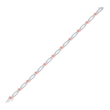 Load image into Gallery viewer, 10kt White Gold Diamond Rose - tone Rope Bracelet - Elegant and Timeless - Splendid Jewellery
