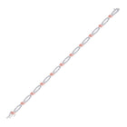 10kt White Gold Diamond Rose - tone Rope Bracelet - Elegant and Timeless - Splendid Jewellery