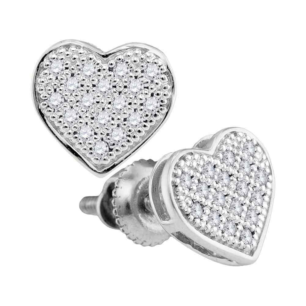 10kt White Gold Heart Diamond Earrings: A Timeless Symbol of Love and Elegance - Splendid Jewellery