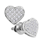 10kt White Gold Heart Diamond Earrings: A Timeless Symbol of Love and Elegance - Splendid Jewellery