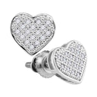 10kt White Gold Heart Diamond Earrings: A Timeless Symbol of Love and Elegance - Splendid Jewellery