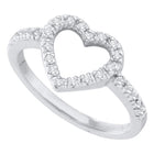 10kt White Gold Heart - Shaped Diamond Ring: A Mesmerizing Symbol of Love and Elegance - Splendid Jewellery