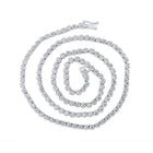 10kt White Gold Men's Round Diamond 20 - inch Link Chain Necklace - 9 Cttw | Exquisite Jewellery - Splendid Jewellery