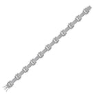 10kt White Gold Men's Round Diamond Link Bracelet - Captivating Brilliance - Splendid Jewellery