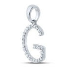 10kt White Gold Personalized Diamond Initial Pendant - Splendid Jewellery