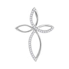 10kt White Gold Sparkling Diamond Cross Pendant - A Symbol of Elegance and Grace - Splendid Jewellery