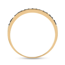 Load image into Gallery viewer, 10kt Yellow Gold Blue Diamond Bridal Wedding Ring Band Set - Splendid Jewellery