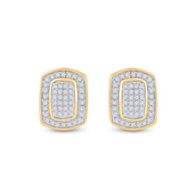 Load image into Gallery viewer, 10kt Yellow Gold Diamond Cluster Earrings: Timeless Elegance and Sparkling Sophistication - Splendid Jewellery