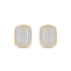 10kt Yellow Gold Diamond Cluster Earrings: Timeless Elegance and Sparkling Sophistication - Splendid Jewellery