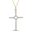 10kt Yellow Gold Diamond Cross Pendant: A Timeless Symbol of Love and Faith - Splendid Jewellery