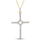 10kt Yellow Gold Diamond Cross Pendant: A Timeless Symbol of Love and Faith - Splendid Jewellery