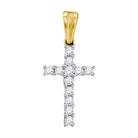 10kt Yellow Gold Diamond Cross Pendant | Symbol of Faith and Elegance - Splendid Jewellery