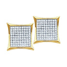 10kt Yellow Gold Diamond Square Kite Cluster Earrings - Luxe Brilliance by Splendid Jewellery - Splendid Jewellery