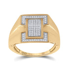 10kt Yellow Gold Men's Diamond Cluster Ring - Stunning Brilliance - Splendid Jewellery