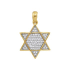 10kt Yellow Gold Men's Diamond Star of David Pendant 1/5 Cttw | Splendid Jewellery - Splendid Jewellery