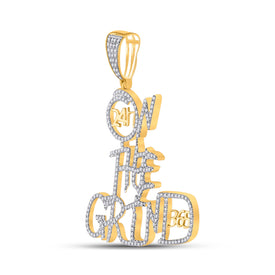 10kt Yellow Gold Men's On The Grind Diamond Charm Pendant - 3/4 Cttw | Splendid Jewellery - Splendid Jewellery