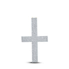 10kt Yellow Gold Men's Round Diamond Cross Charm Pendant - Exquisite Brilliance - Splendid Jewellery