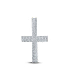 10kt Yellow Gold Men's Round Diamond Cross Charm Pendant - Exquisite Brilliance - Splendid Jewellery