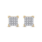 10kt Yellow Gold Square Diamond Earrings: A Timeless Masterpiece - Splendid Jewellery