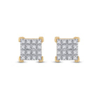 10kt Yellow Gold Square Diamond Earrings: A Timeless Masterpiece - Splendid Jewellery
