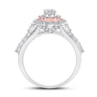 14kt Celestial Harmony Diamond Halo Bridal Wedding Engagement Ring 1 - 1/2 Cttw - Splendid Jewellery