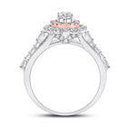 14kt Celestial Harmony Diamond Halo Bridal Wedding Engagement Ring 1 - 1/2 Cttw - Splendid Jewellery