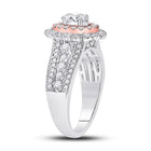 14kt Celestial Harmony Diamond Halo Bridal Wedding Engagement Ring 1 - 1/2 Cttw - Splendid Jewellery