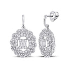 14kt Diamond Baguette Oval Dangle Earrings: A Mesmerizing Masterpiece - Splendid Jewellery