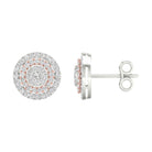 14kt Dual - Tone Gold Diamond Cluster Earrings: A Radiant Marvel by Splendid Jewellery - Splendid Jewellery