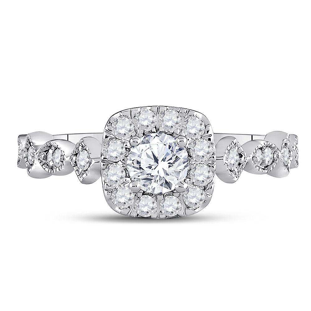 14kt Dual - Tone Gold Diamond Solitaire Bridal Wedding Ring - A Radiant Union of Elegance and Luxury - Splendid Jewellery