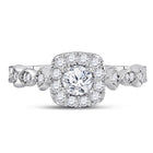 14kt Dual - Tone Gold Diamond Solitaire Bridal Wedding Ring - A Radiant Union of Elegance and Luxury - Splendid Jewellery