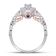 Load image into Gallery viewer, 14kt Dual - Tone Gold Diamond Solitaire Bridal Wedding Ring - A Radiant Union of Elegance and Luxury - Splendid Jewellery