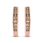 14kt Rose Gold Brown Diamond Hoop Earrings: Timeless Elegance and Sophistication - Splendid Jewellery