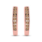 14kt Rose Gold Brown Diamond Hoop Earrings: Timeless Elegance and Sophistication - Splendid Jewellery