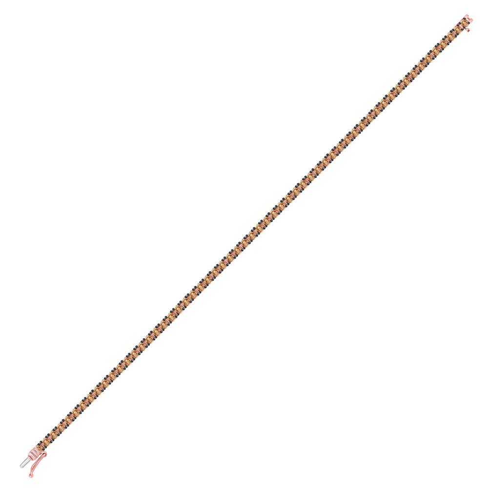 14kt Rose Gold Brown Diamond Tennis Bracelet - Elegant and Alluring Jewelry Piece - Splendid Jewellery