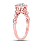 14kt Rose Gold Diamond Heart Cluster Ring - A Captivating Symbol of Love and Elegance - Splendid Jewellery
