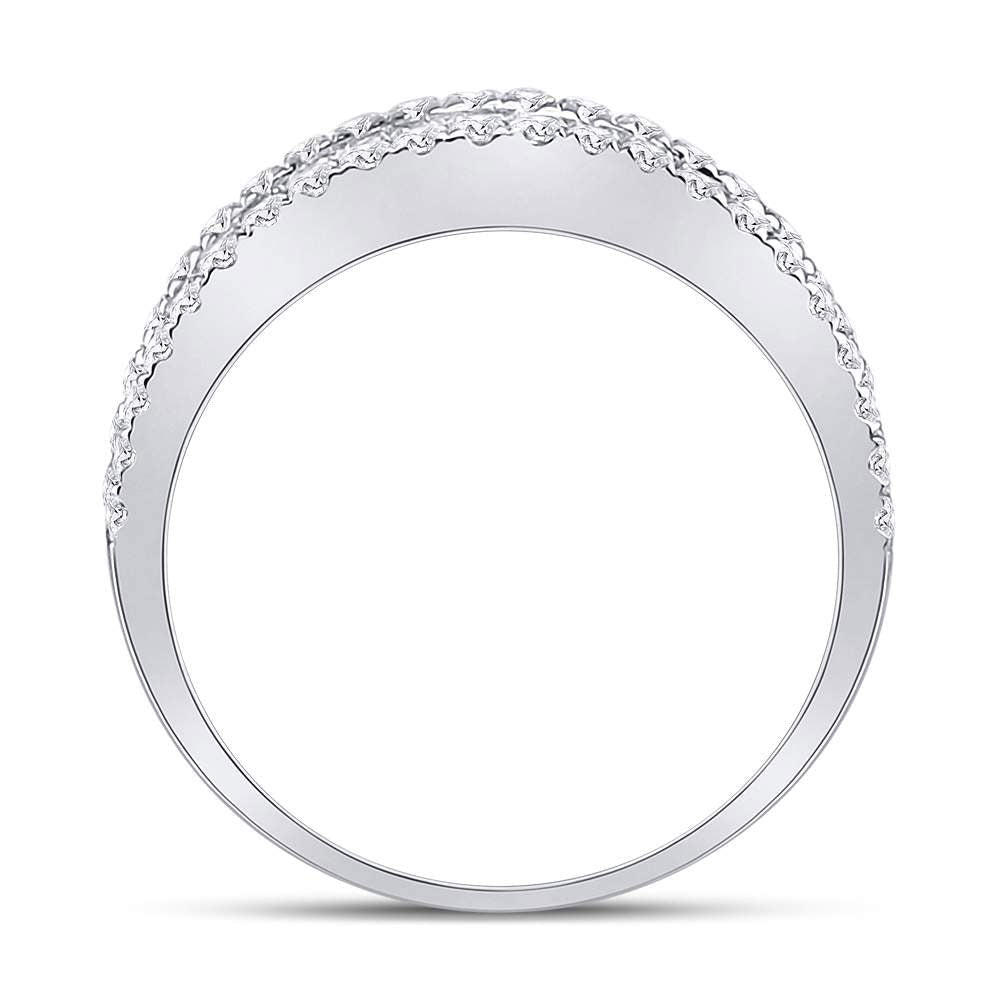 14kt White Gold Baguette and Round Diamond Fashion Anniversary Ring - A Timeless Sparkle - Splendid Jewellery