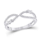 14kt White Gold Baguette and Round Diamond Fusion Ring - Splendid Jewellery