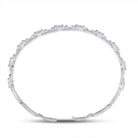 14kt White Gold Baguette Diamond Bangle Bracelet - Exquisite Brilliance - Splendid Jewellery