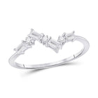 14kt White Gold Baguette Diamond Elegance Stackable Band Ring - Splendid Jewellery